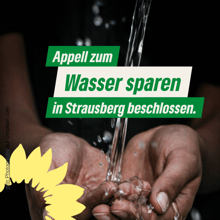 Appell zum Wasser sparen