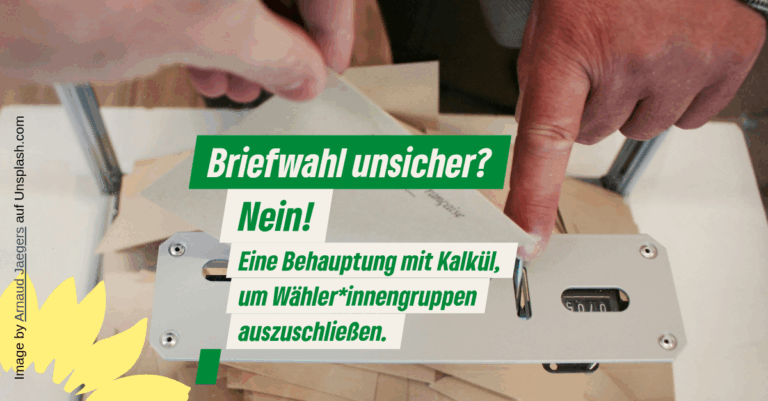 BM-Stichwahl in FRW – Zweifel an der Briefwahl soll gesät werden.